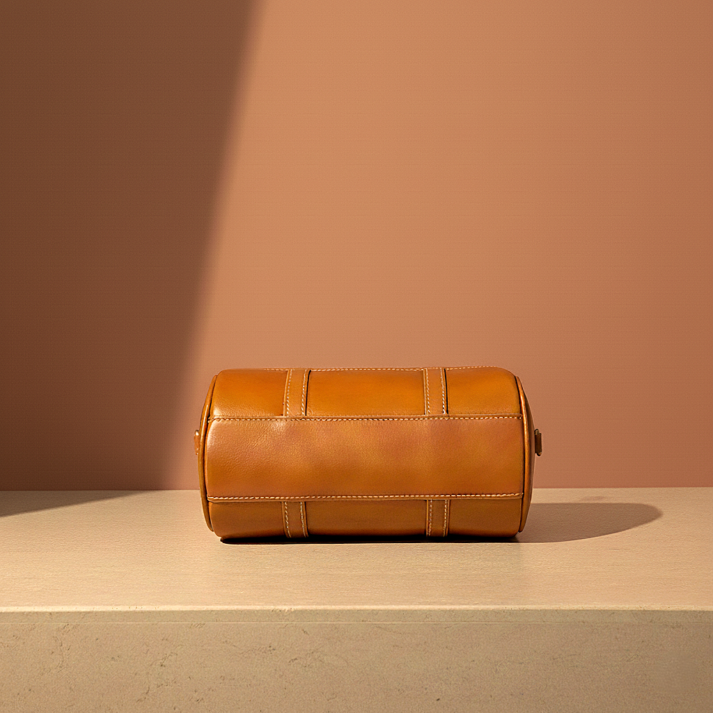 Minimalistisch vintage leren tasje