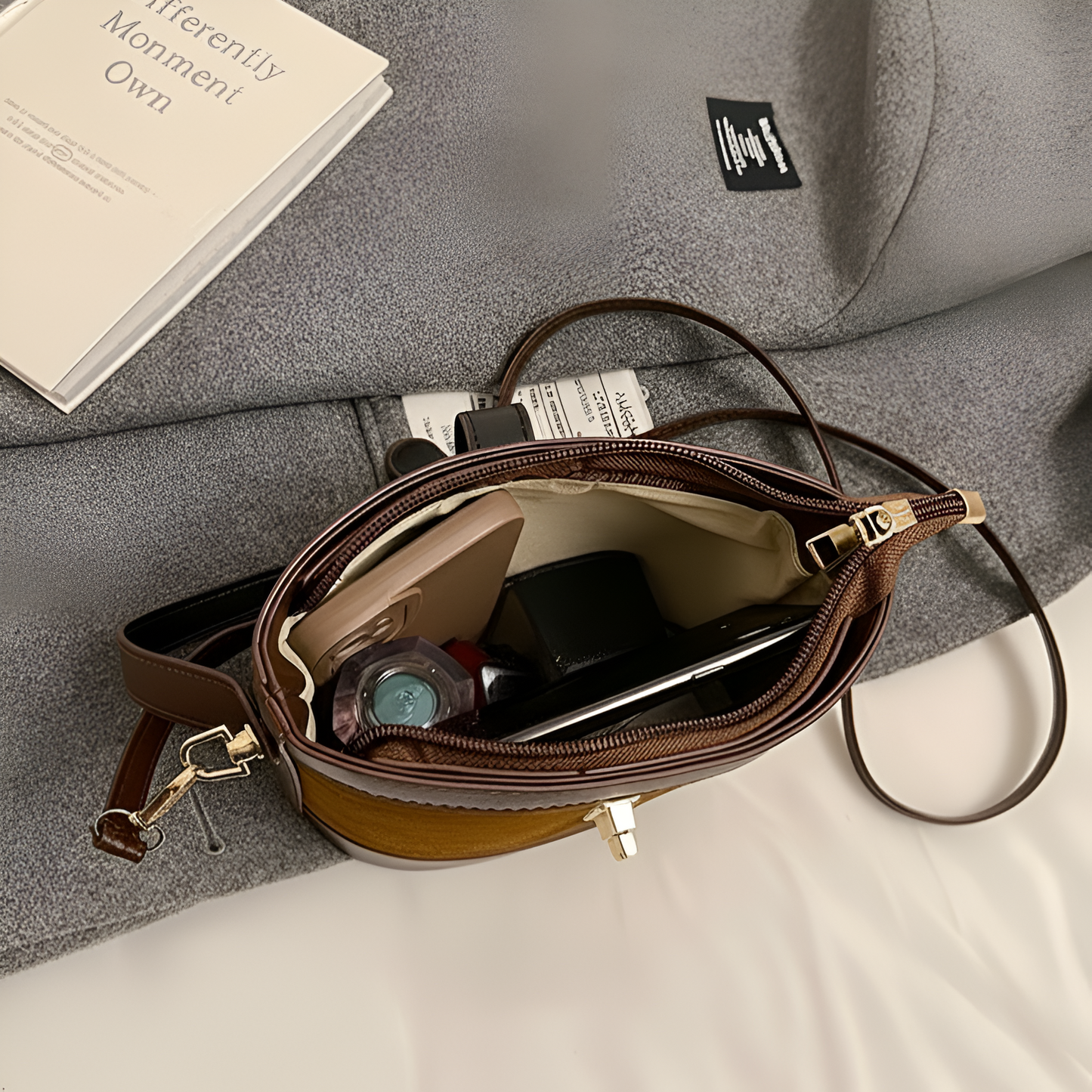 Stijlvolle suède crossbody tas