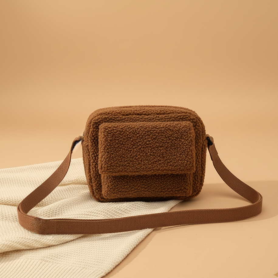 Trendy pluche crossbody tas