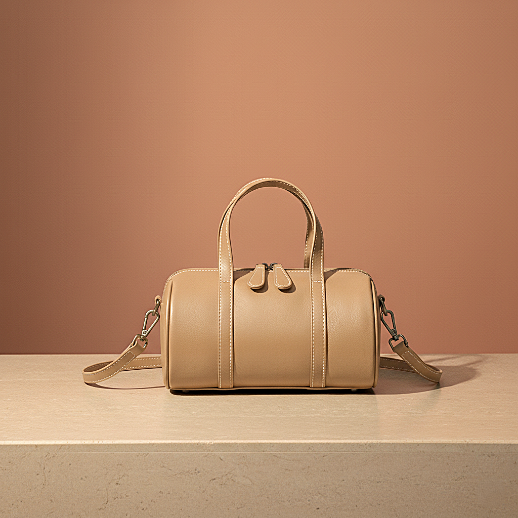 Minimalistisch vintage leren tasje