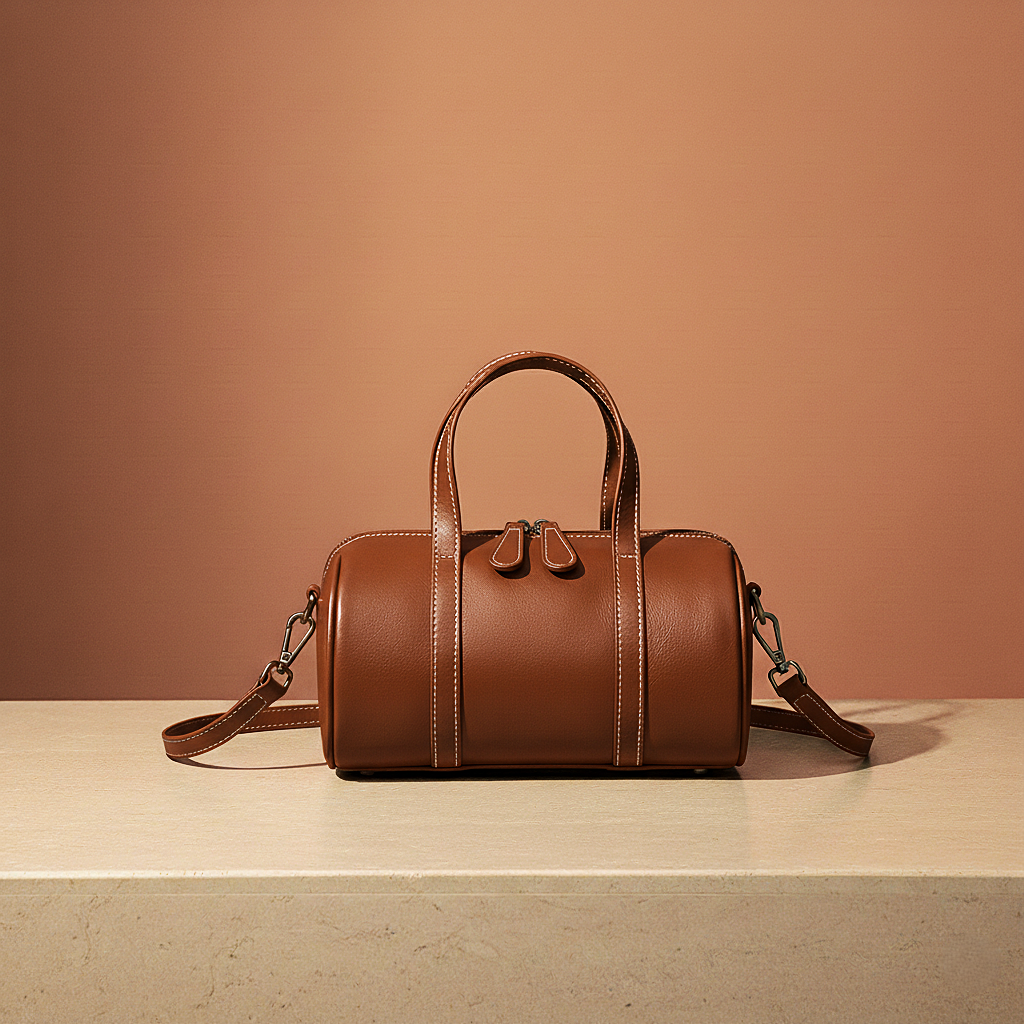 Minimalistisch vintage leren tasje