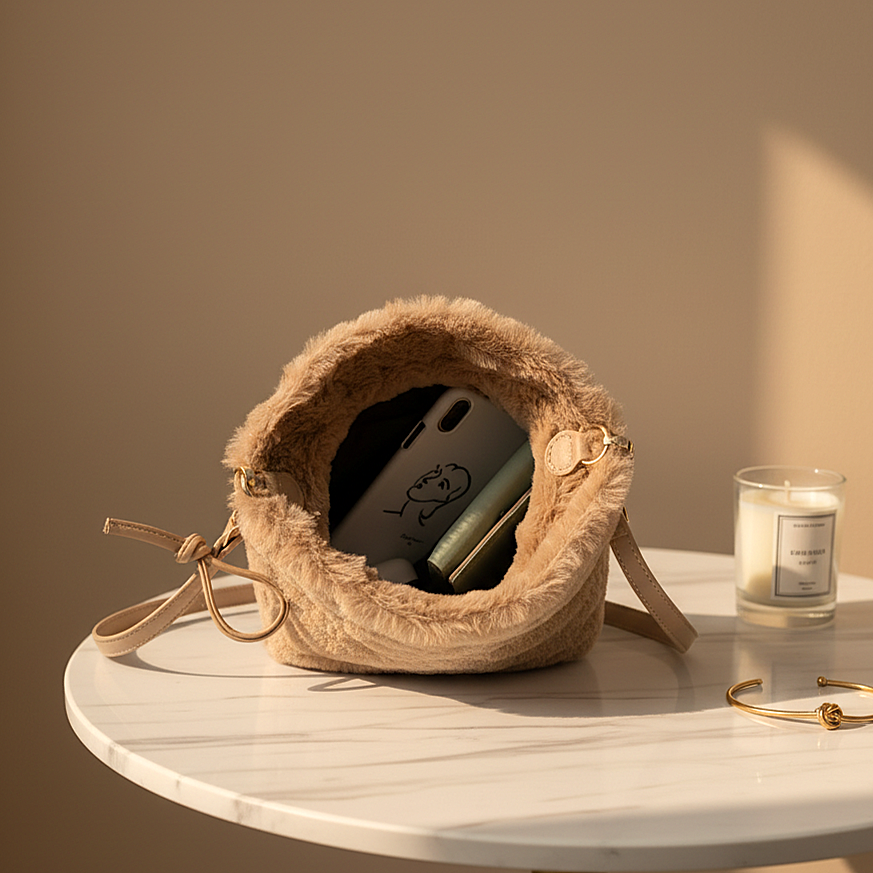 Chic & cozy teddy tas