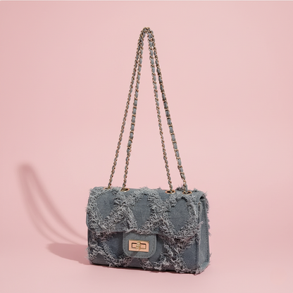 Stijlvolle denim schoudertas